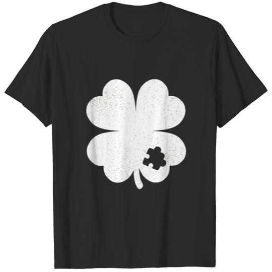 Discover Autism St Patricks Day  Awareness Lucky Mom D T-shirt