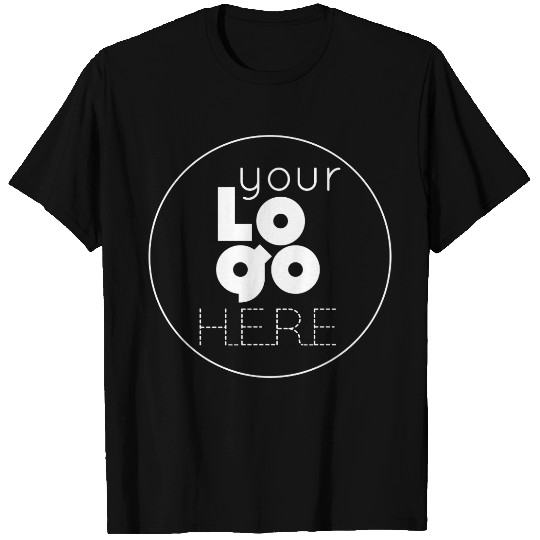 Navy Blue  +your White Business Logo on Back T-shirt
