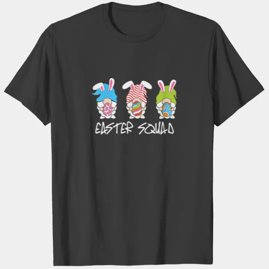 Easter Squad Gnomes Eggs Bunny Easter Day Men Wome T-shirt