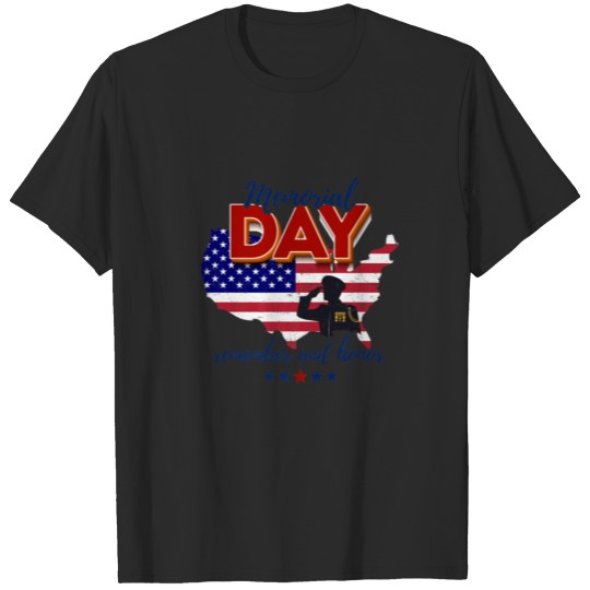 Honor And Remember Memorial Day Patriotic Flag Vet T-shirt