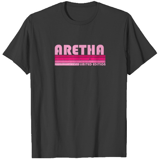 ARETHA Name Personalized Retro Vintage 80S 90S Bir T-shirt