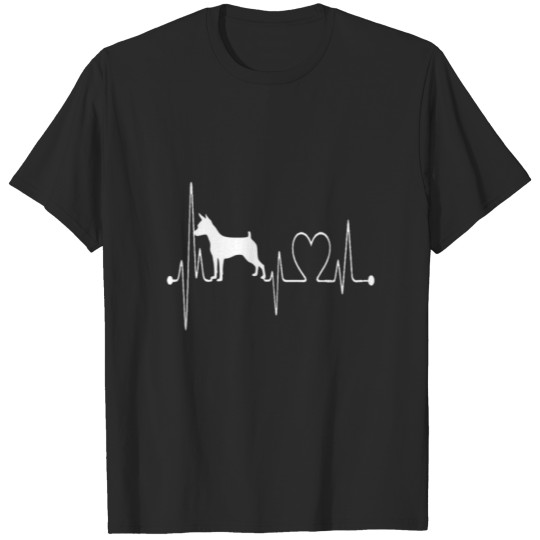 Discover Toy Fox Terrier Dog Heartbeat EKG Funny Dogs Are M T-shirt