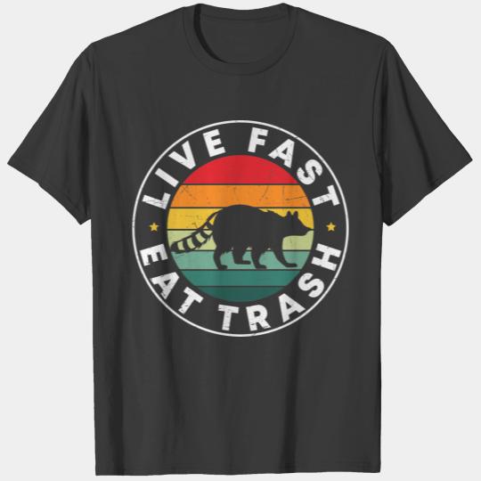 Live Fast Eat Trash, Camping T-shirt
