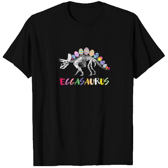 Cute Eggasaurus Stegosaurus Egg Dinosaur Happy Eas T-shirt