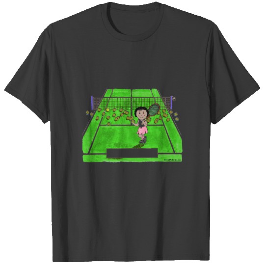 Tennis Player, Female - Personalized Cartoon Gift T-shirt