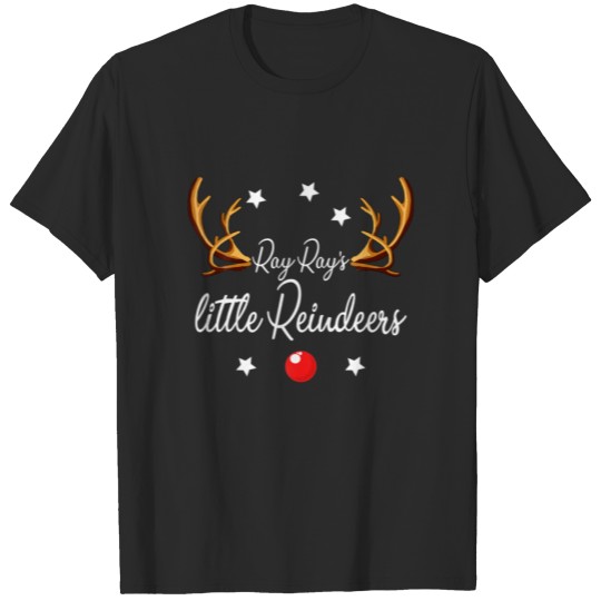 Discover Ray Ray's Little Reindeers Funny Reindeers Christm T-shirt