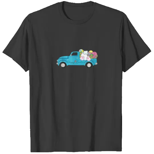 Happy Easter Truck Bunny Eggs Hunting Boys Girls E T-shirt
