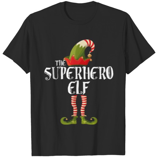 Discover superhero  family elf matching christmas T-shirt