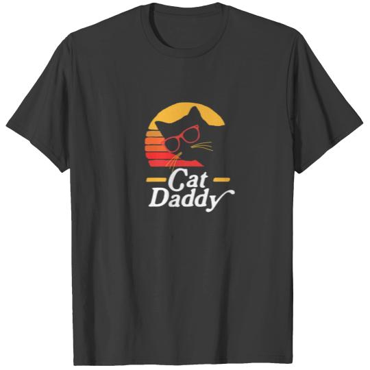 Mens Vintage Cat Daddy, Birthday, Fathers Day T-shirt
