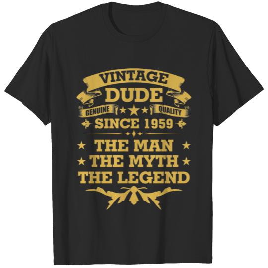 Born In 1959 Dude Vintage 60th Birthday Gift T-shirt