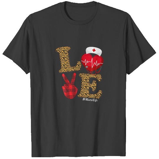 Love Heart Stethoscope Nurse Life Valentine Day 20 T-shirt