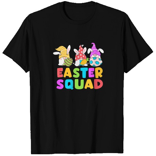 Cute Gnomes Easter Egg Hunt Bunny Ears Easter Squa T-shirt