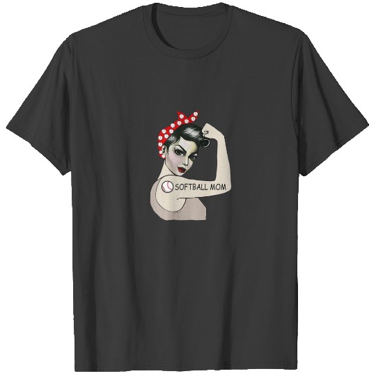 Womens Baseball Softball Mother's Day Mom Mothers T-shirt