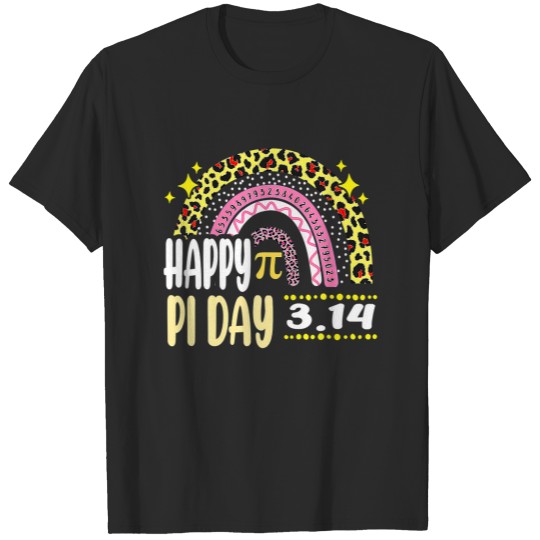 Happy Pi Day Mathematic Math Teacher Gift Leopard T-shirt