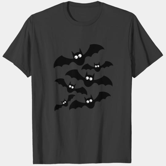 Cool Halloween Bats Design Orange T-shirt