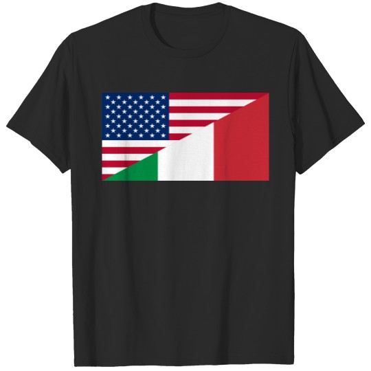 Italian American Flag Wo T-shirt