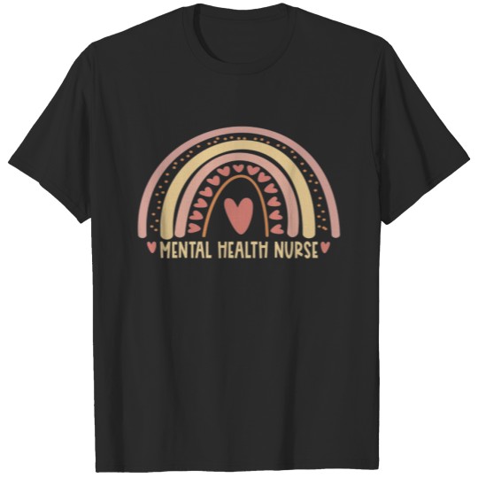 Discover Mental Health Nurse Boho Rainbow Cute Nursing Stud T-shirt