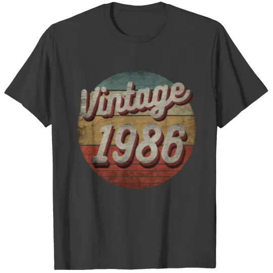 Discover VINTAGE 1986 MEN WOMEN BIRTHDAY GIFT PLUS SIZE T-shirt
