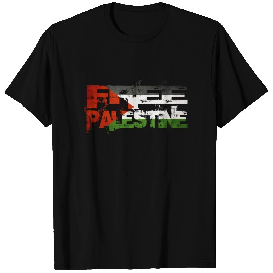 Free Palestine Retro Flag T-shirt