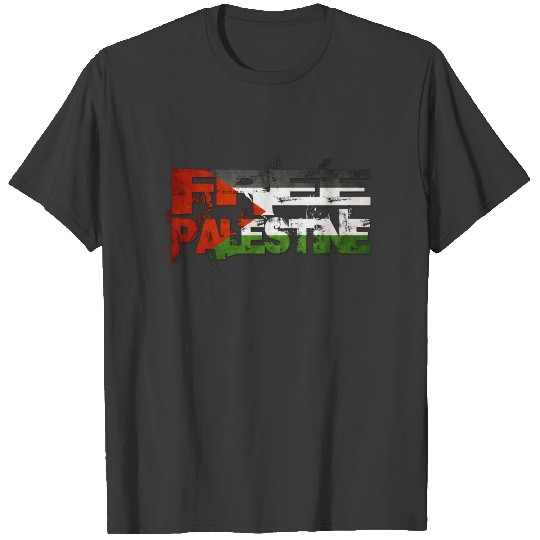 Free Palestine Retro Flag T-shirt