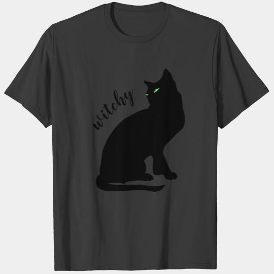 Fun Witchy Woman Black Cat Plus-Size T-shirt