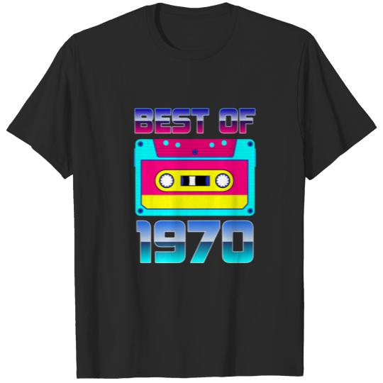 Best Of 1970 Futuristic Retro Cassette Tape Birthd T-shirt