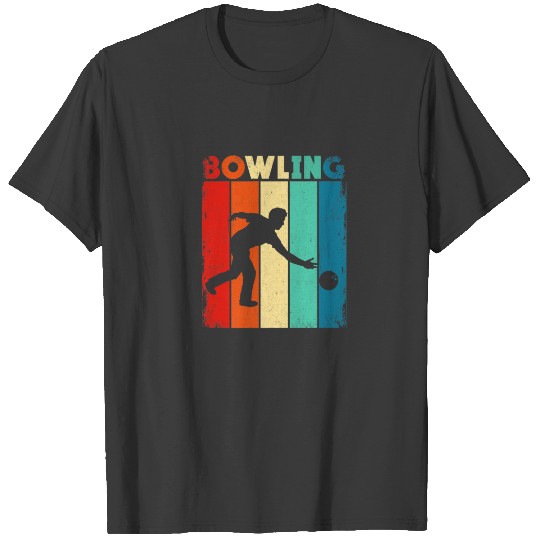 Retro Bowling Lover Vintage Sport Christmas Father T-shirt