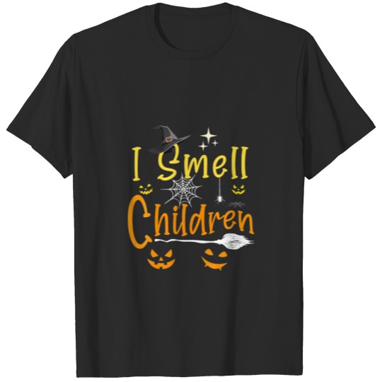 I Smell Children Funny Halloween Witch Costume T-shirt
