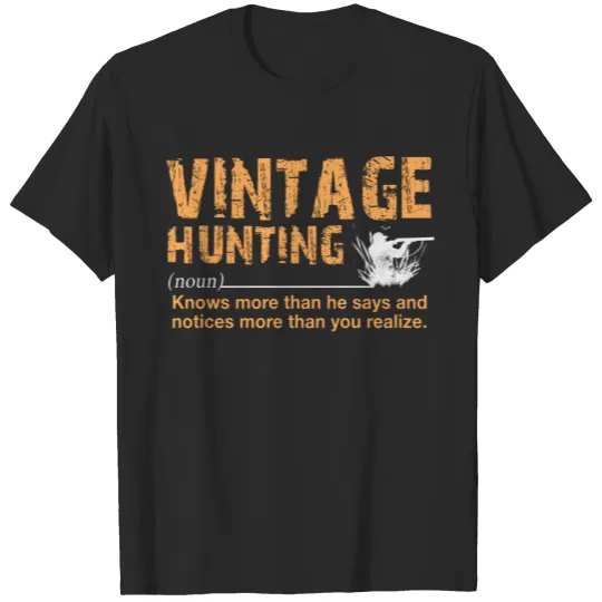 Vintage Hunting  Funny Definition Sport Gift T-shirt
