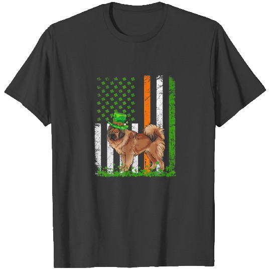 Tibetan Mastiff Dog St Patricks Day Irish American T-shirt