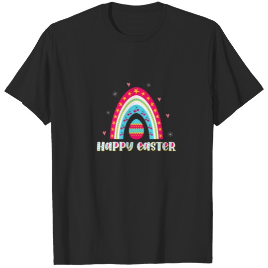 Discover Happy Easter Cute Easter Egg In A Rainbow T-shirt