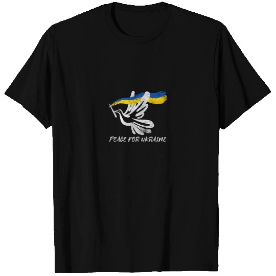 Ukrainian Flag Dove Peace For Ukraine Distressed D T-shirt