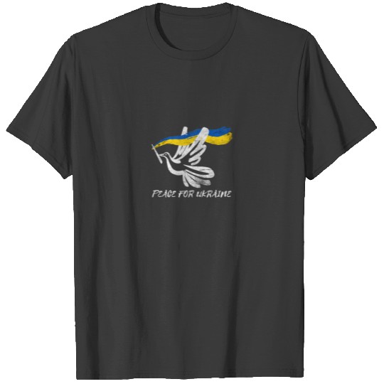 Ukrainian Flag Dove Peace For Ukraine Distressed D T-shirt