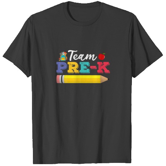 Team Pre-K Pre Kindergarten Teacher Student Back T T-shirt