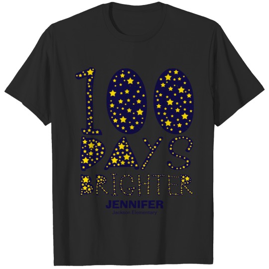 100 Days Brighter Lovely Stars 100 Days of School T-shirt