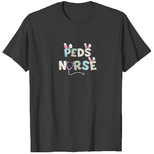 Cute Easter Peds Nurse Bunny Ears Happy Easter Egg T-shirt