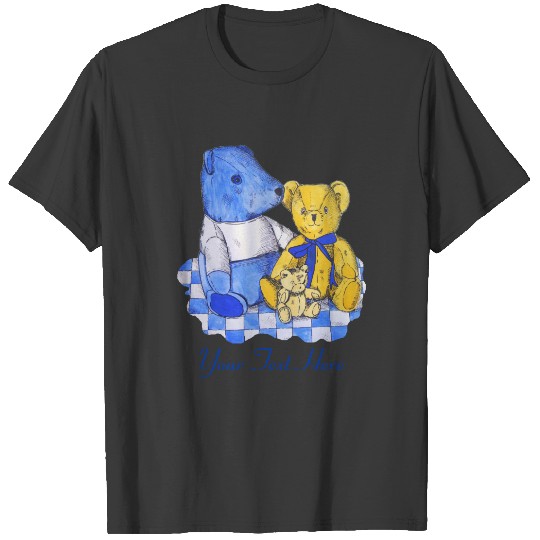 three cute teddies on picnic cloth T-shirt
