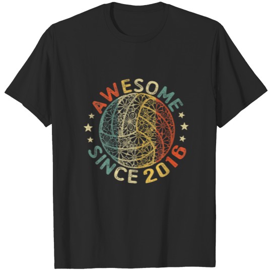 Discover Awesome Since 2016 Birthday 6 Year Old Volleyball T-shirt