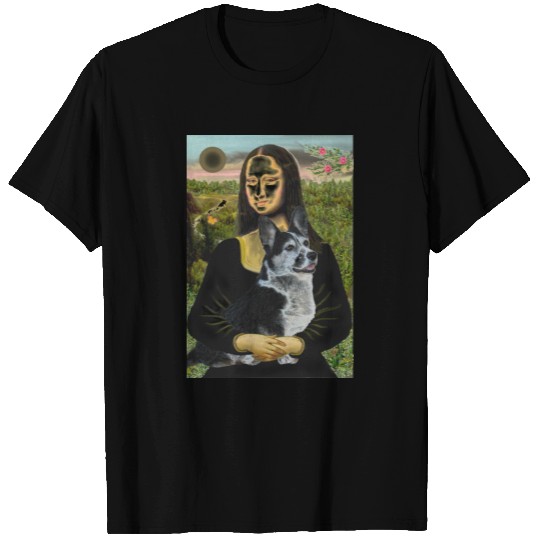 Mona Lisa - Bi Black Welsh Corgi T-shirt