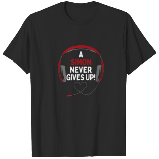 Discover Gaming Quote "A Simon Never Gives Up" Headset Pers T-shirt