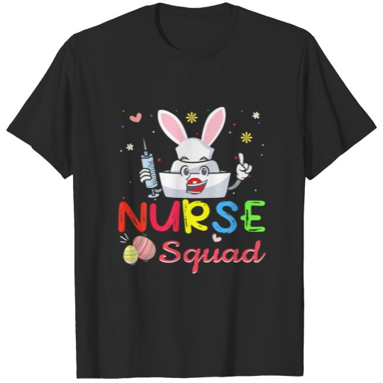 Discover Cute Rabbit Easter Nurse Squad Bunny Eggs Jobs Lov T-shirt