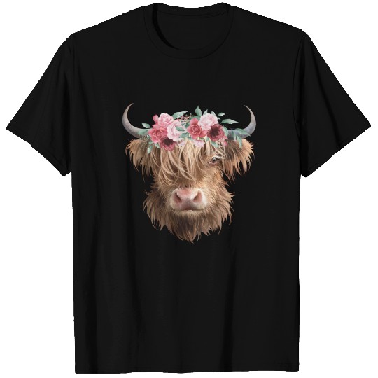 Highland Cow Painting T-shirt
