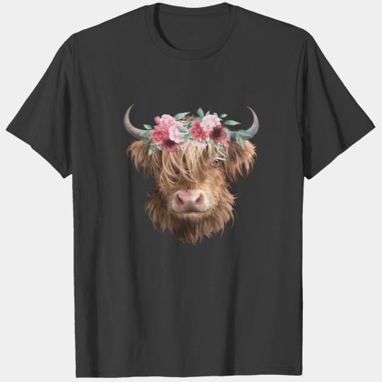 Highland Cow Painting T-shirt