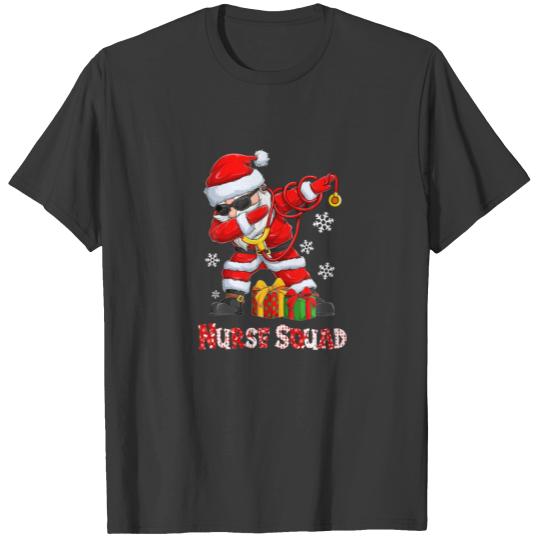 Dabbing Santa Nurse Squad Christmas Nursing Crew S T-shirt