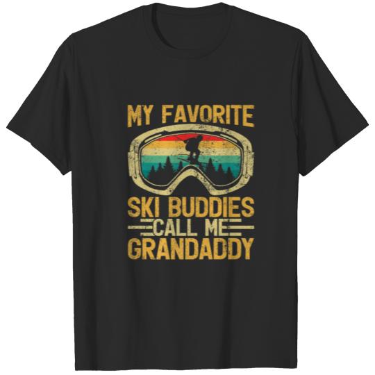 Discover Mens Skiing My Favorite Ski Buddies Call Me Granda T-shirt