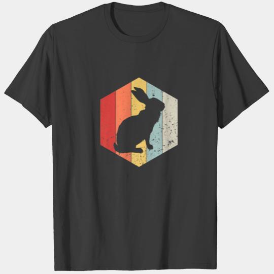 Discover Retro Rabbit Vintage Rabbit Silhouette Bunny Anima T-shirt