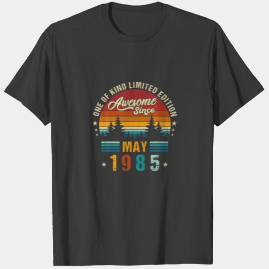 Vintage 37Th Birthday Awesome Since May 1985 Epic T-shirt