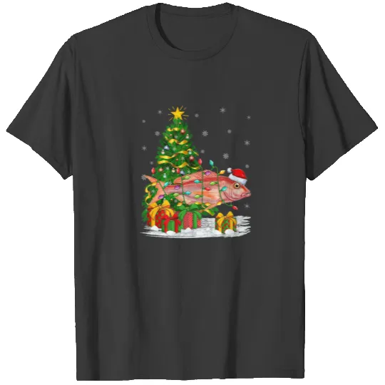 Redfish Fish Lover Family Matching Santa Redfish C T-shirt
