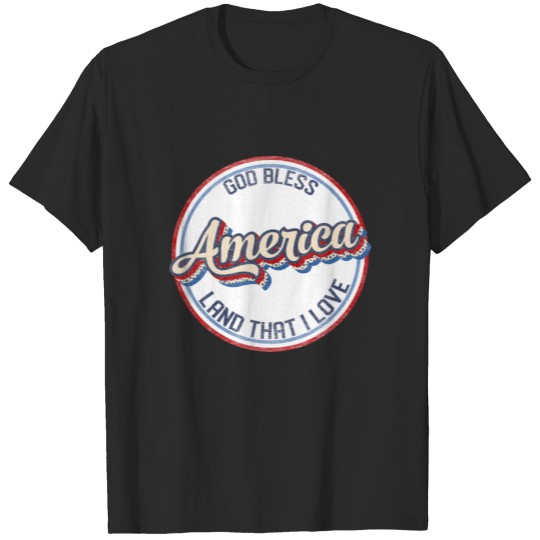 Discover Retro God Bless American Land That I Love Happy 4T T-shirt