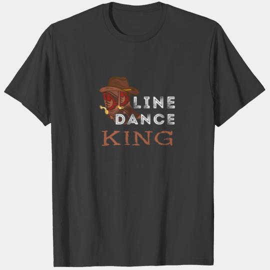 Mens Line Dance King Line Dancing Western Country T-shirt